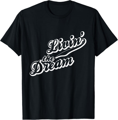 Livin' The Dream Retro White Print