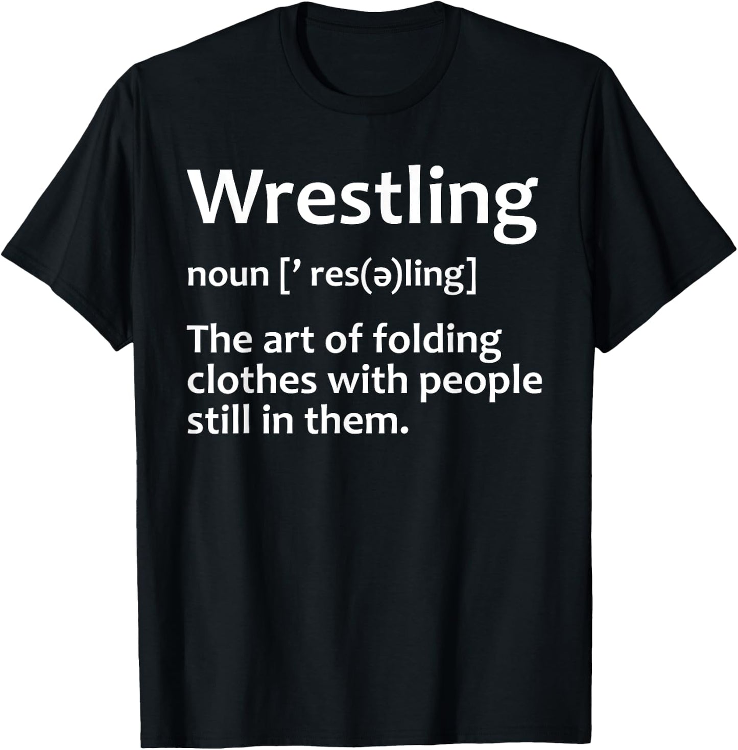 Funny Wrestling Design Women Boys Girls Wrestlers Small T-Shirt - T-Shirt | Black