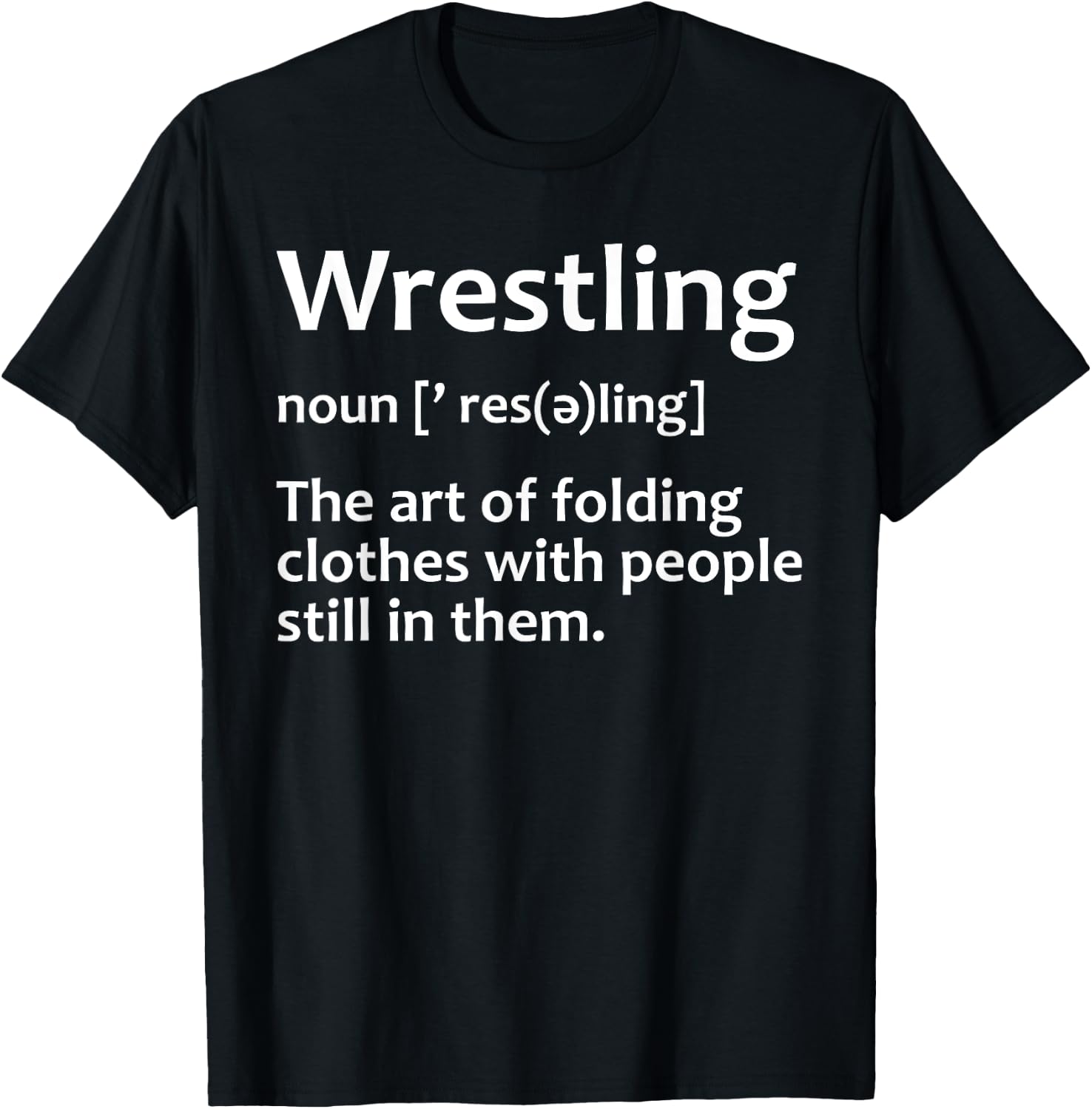 Funny Wrestling Design Women Boys Girls Wrestlers Small T-Shirt - T-Shirt | Black