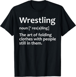 Funny Wrestling Design Women Boys Girls Wrestlers Small T-Shirt - T-Shirt | Black