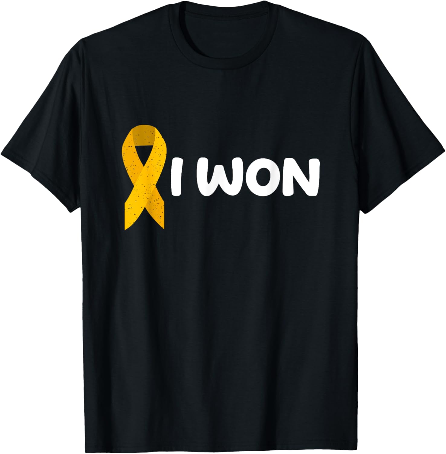 I Won! Appendix Cancer survivor. Amber ribbon T-Shirt - T-Shirt | Black