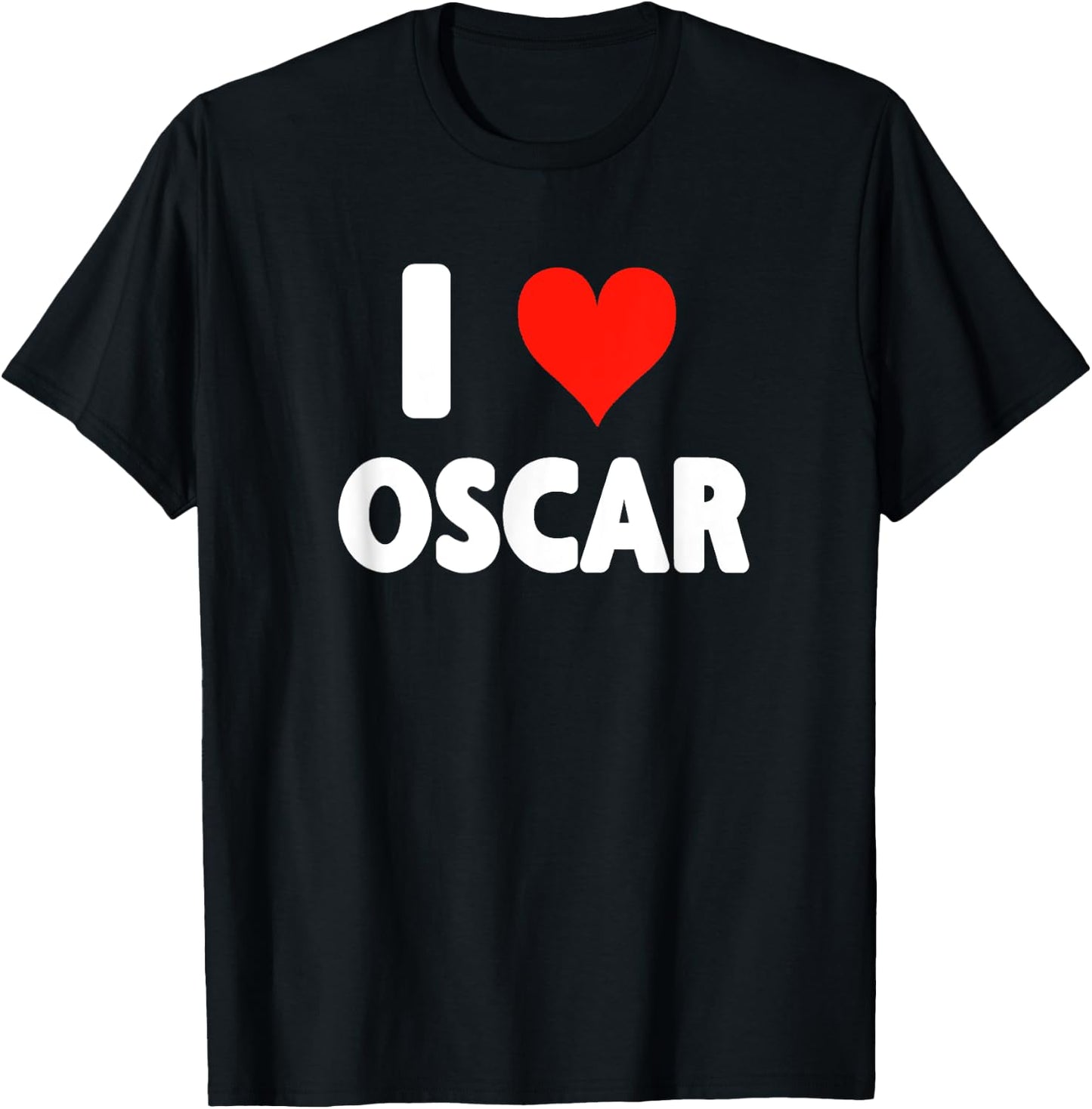 I Love Oscar - Heart T-Shirt - T-Shirt | Black