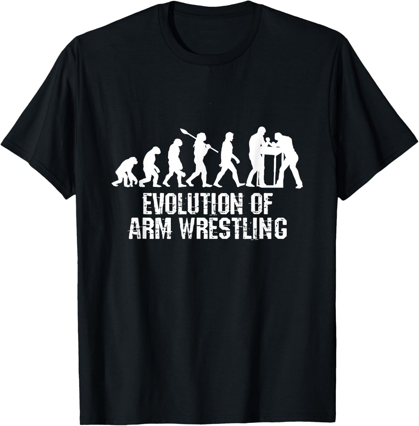 Evolution Of Arm Wrestling T-Shirt - T-Shirt | Black