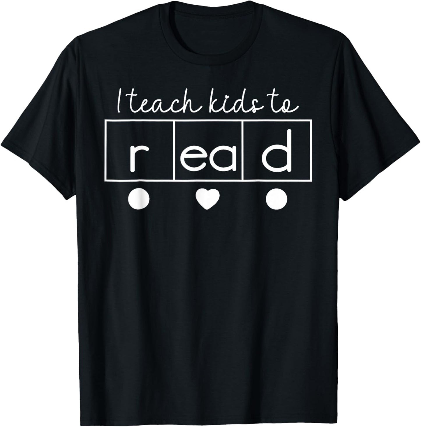 I teach kids to read Science of Reading Funny men women kids T-Shirt - T-Shirt | Black