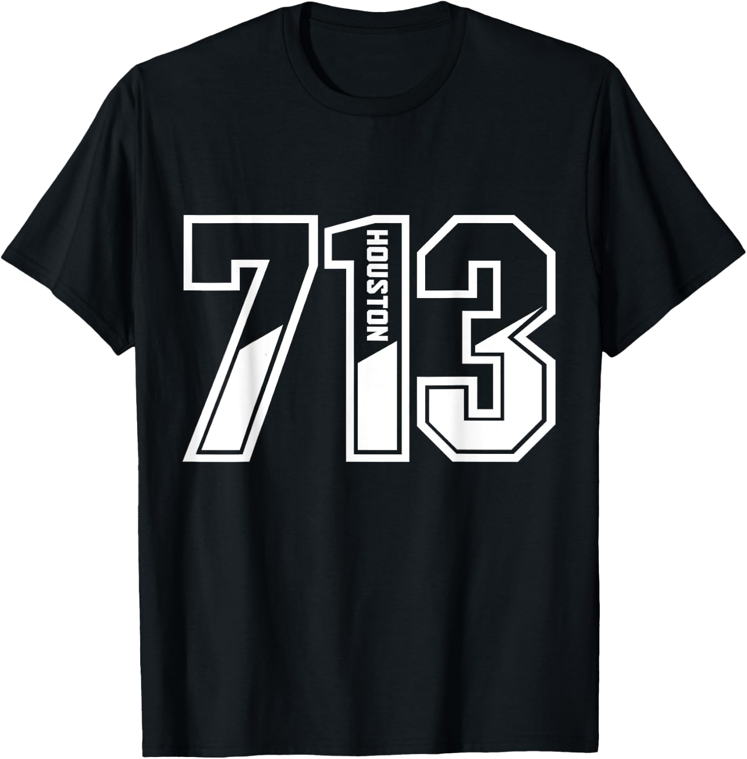 Houston Texas 713 Area Code Pride Vintage T-Shirt - T-Shirt | Black