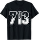 Houston Texas 713 Area Code Pride Vintage T-Shirt - T-Shirt | Black