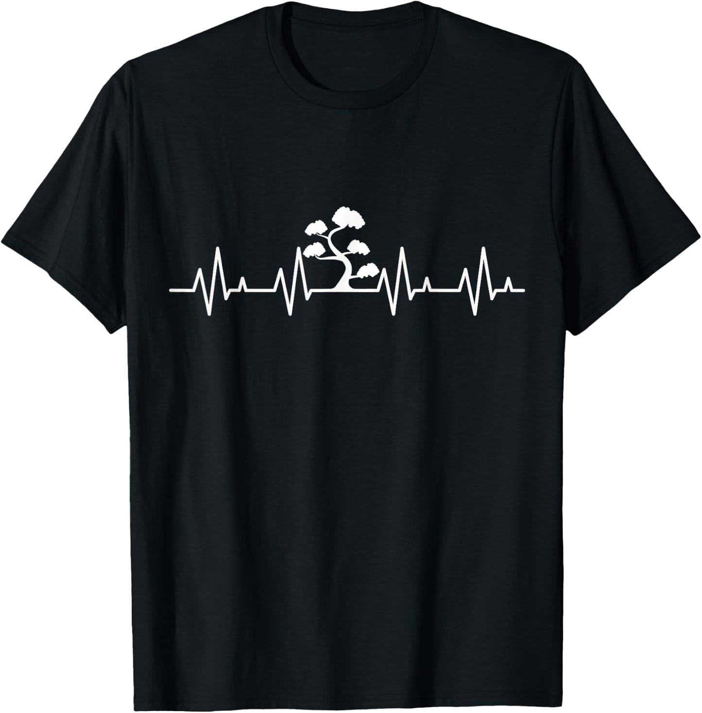 Bonsai Tree Heartbeat T-Shirt - T-Shirt | Black