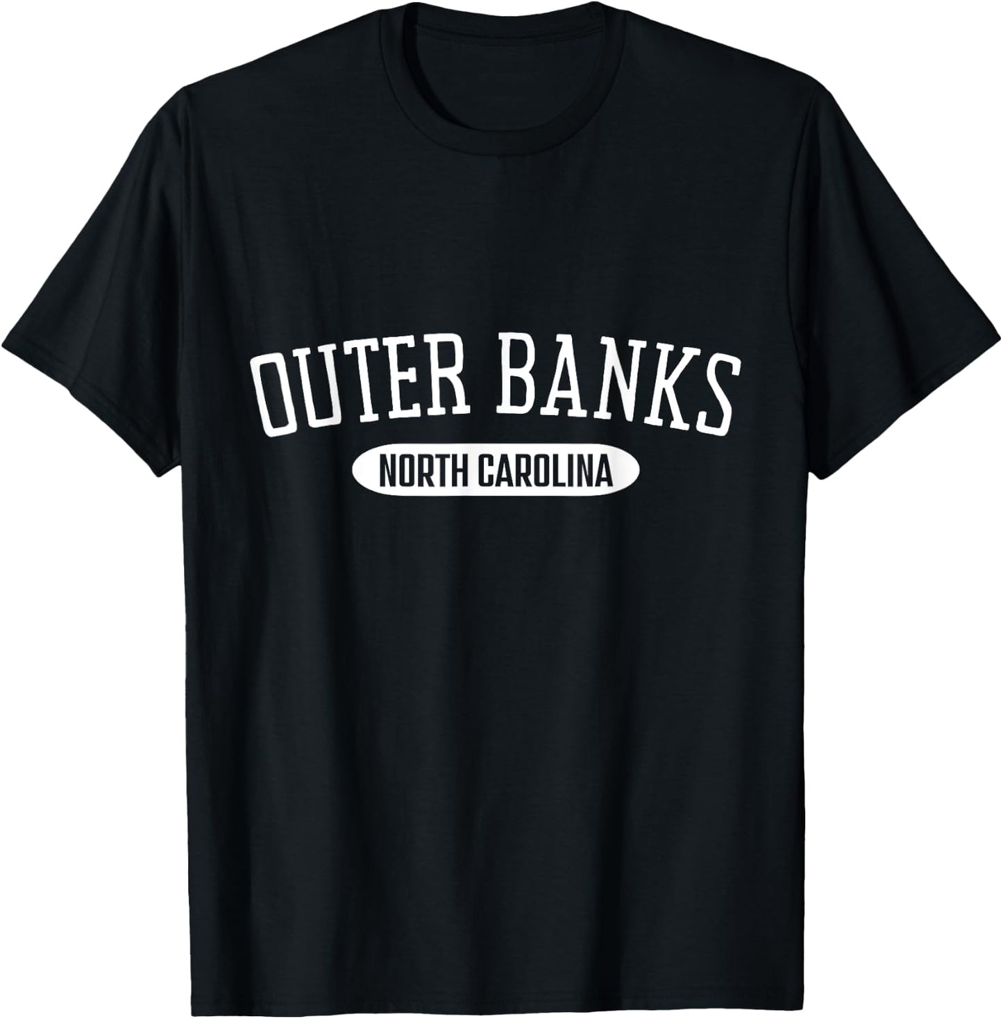 Outer Banks Shirt College Style North Carolina OBX Sand Sea T-Shirt - T-Shirt | Black