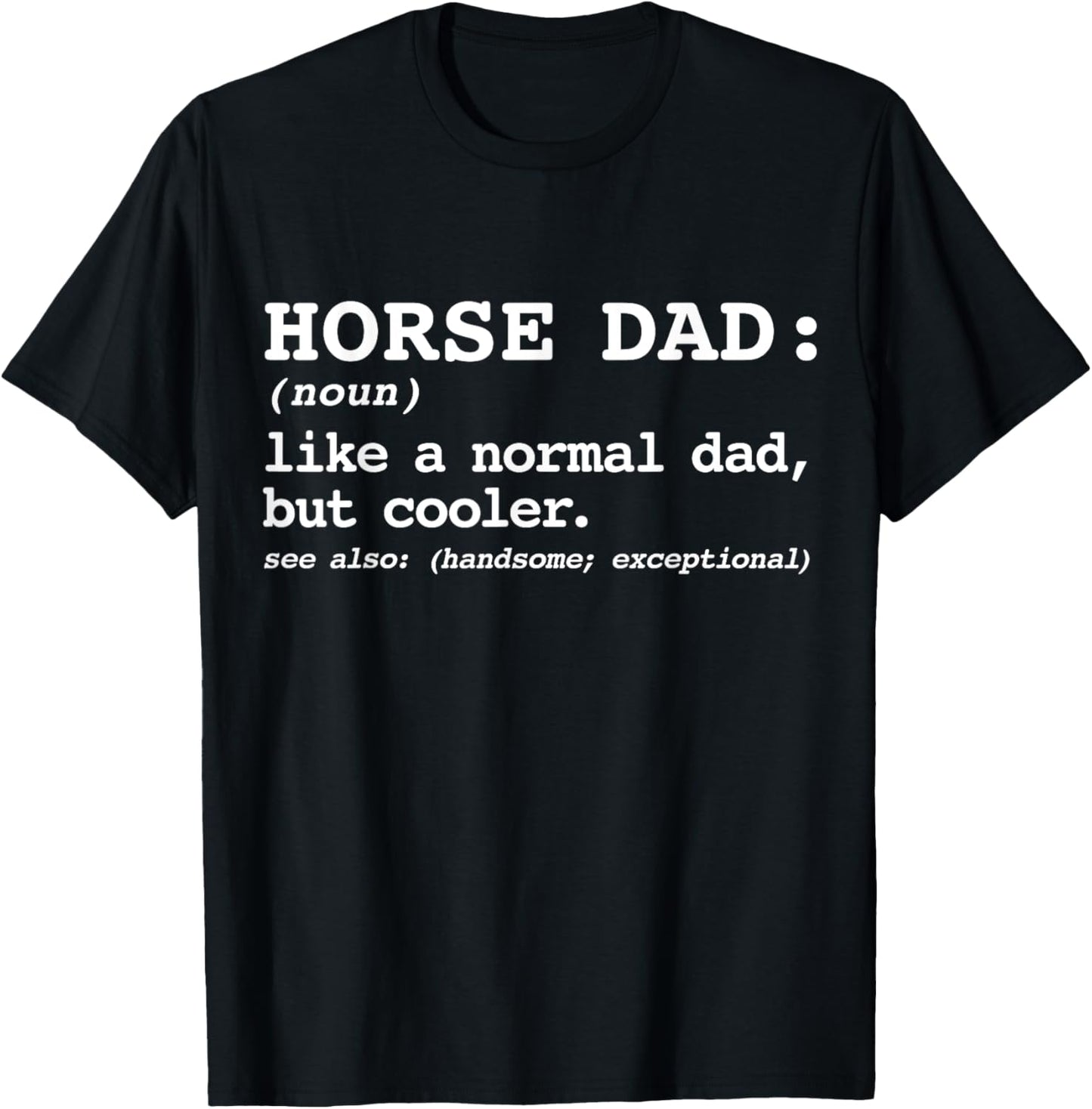 MAD LABS Dad's with Horses, Equestrian Lover Horse Dad T-Shirt - T-Shirt | Black