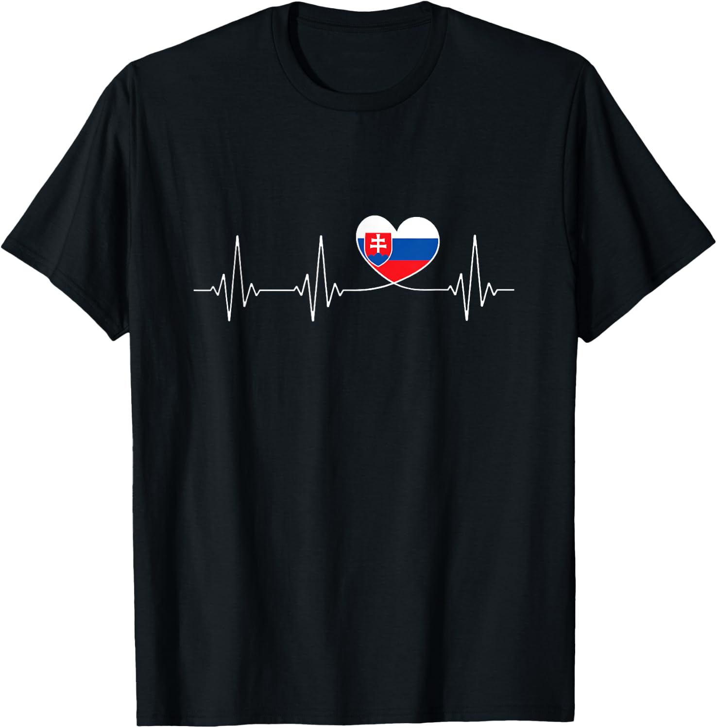 Slovensko Love and Slovak Flag with Heart for Slovakia T-Shirt - T-Shirt | Black