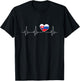 Slovensko Love and Slovak Flag with Heart for Slovakia T-Shirt - T-Shirt | Black