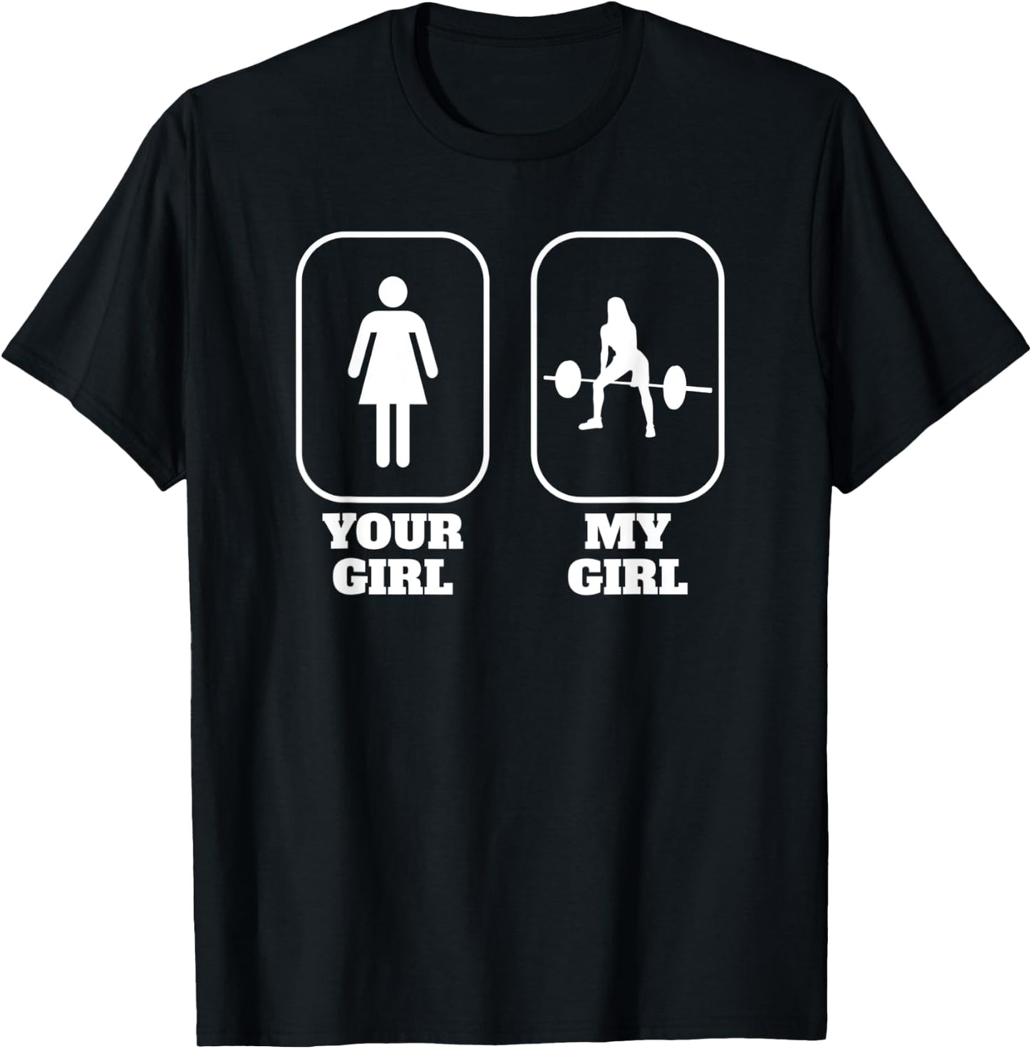 Sumo Deadlift Powerlifting Weightlifting Girlfriend T-Shirt - T-Shirt | Black
