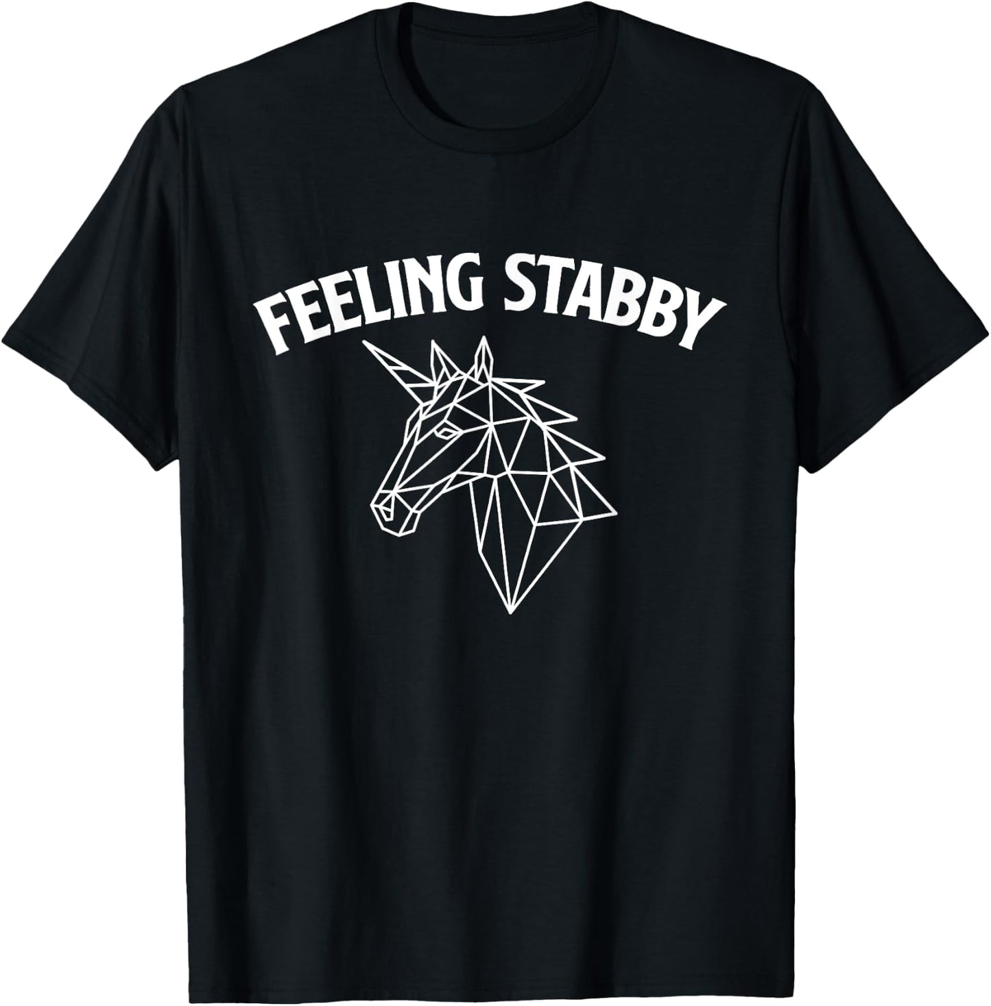 Feeling Stabby - Mythical Animal Rainbow Unicorn T-Shirt - T-Shirt | Black
