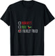 Naughty Nice I Really Tried Funny Christmas List V-Neck T-Shirt - T-Shirt | Black