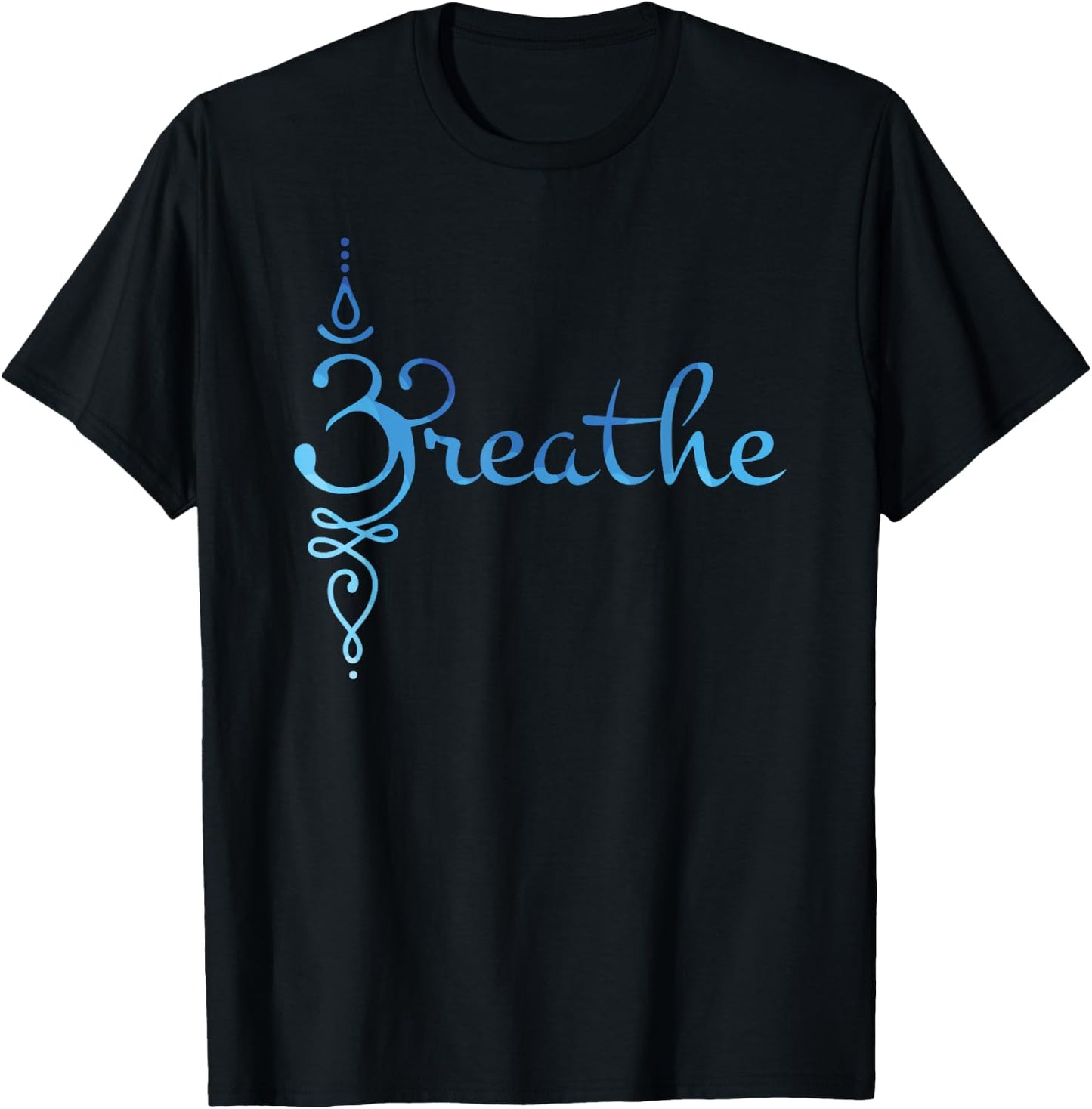 Sanskrit Zen Yoga Meditation Breathing Symbol T-Shirt - T-Shirt | Black