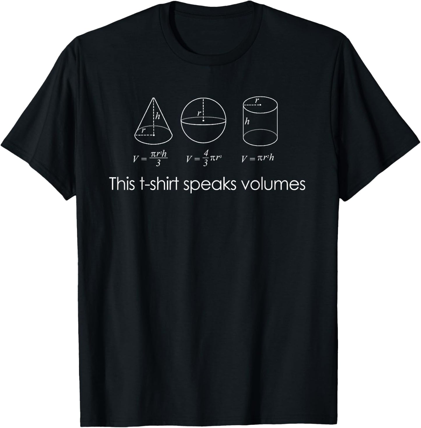 This Speaks Volumes Funny Maths Science Geeky Pun T-Shirt - T-Shirt | Black