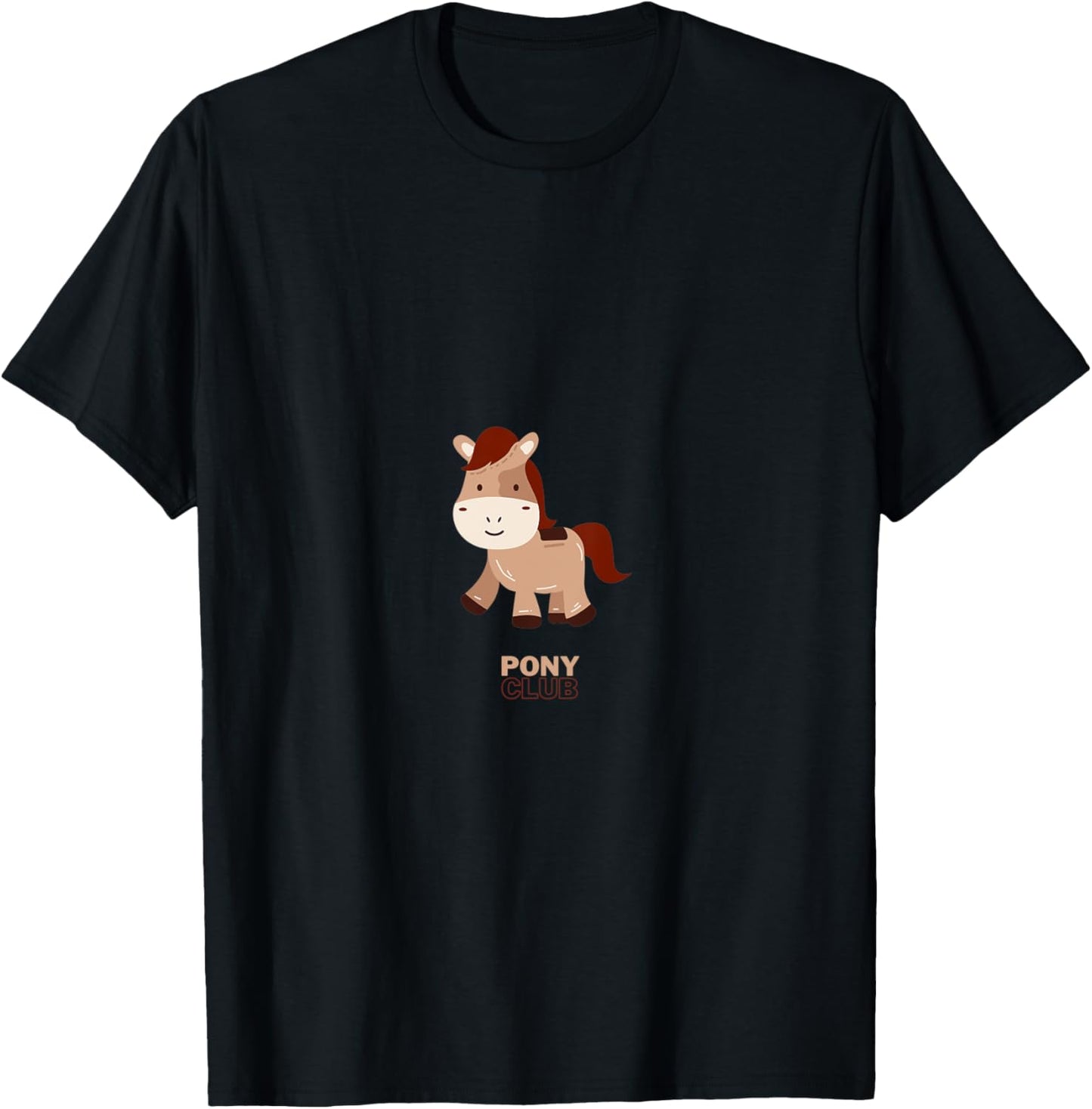 Kids Pony Club Shirt for Girls Gift Riding Horse Top T-Shirt - T-Shirt | Black