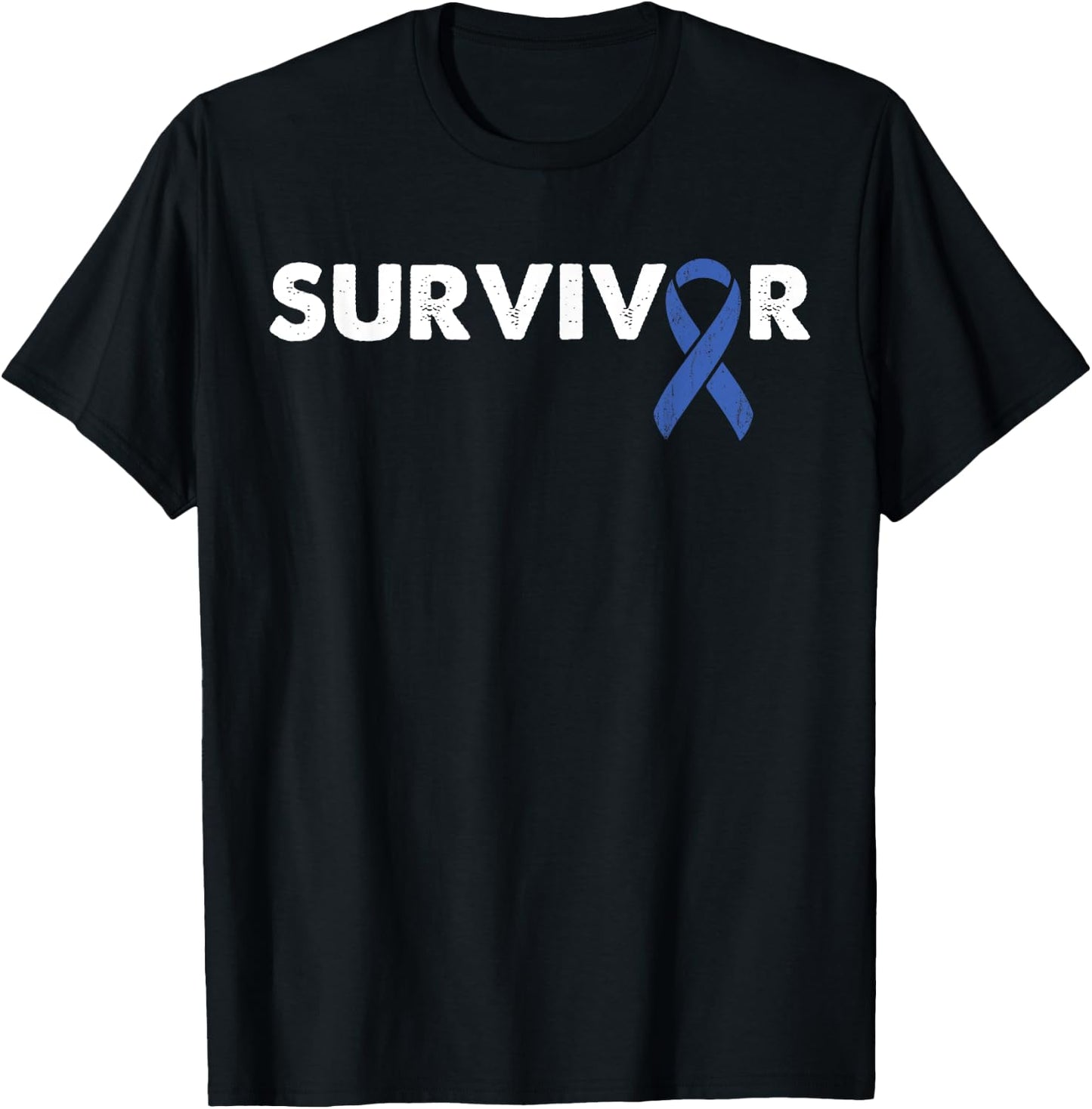 Survivor Support - Ribbon Rectal Cancer Awareness T-Shirt - T-Shirt | Black