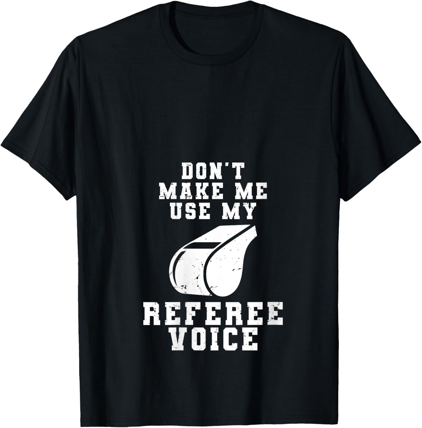 Don't Make Me Use My Referee Voice Funny Basketball Fouls V-Neck T-Shirt - T-Shirt | Black