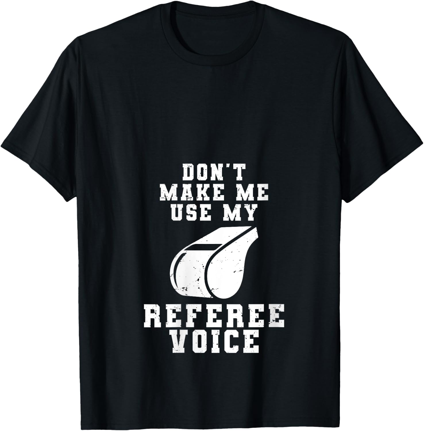 Don't Make Me Use My Referee Voice Funny Basketball Fouls V-Neck T-Shirt - T-Shirt | Black