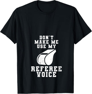 Don't Make Me Use My Referee Voice Funny Basketball Fouls V-Neck T-Shirt - T-Shirt | Black