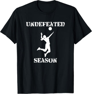 Undefeated Season Volleyball Player Team Sports T-Shirt - T-Shirt | Black