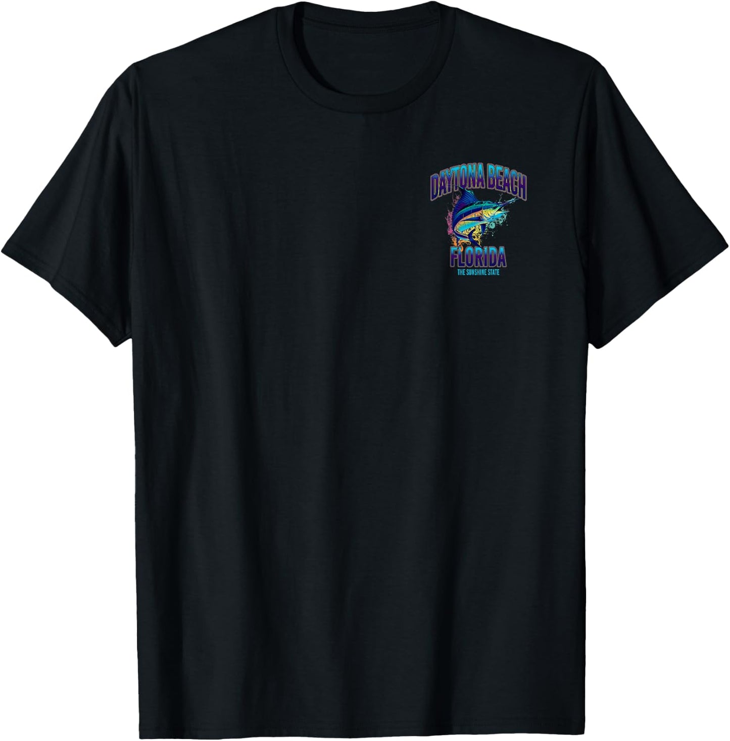 Vintage Daytona Beach Florida Retro FL Front & Back T-Shirt - T-Shirt | Black
