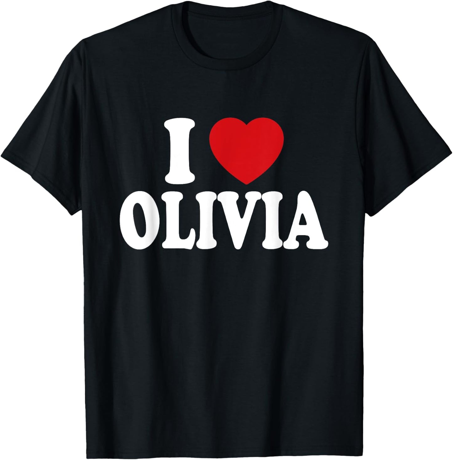 I Heart Love Olivia T-Shirt - T-Shirt | Black