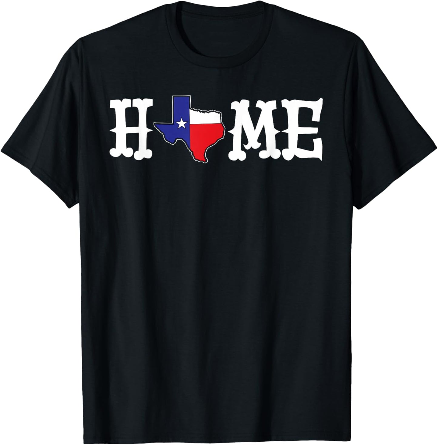 Texas Is Home State Flag Design - I Stand With Texas T-Shirt - T-Shirt | Black