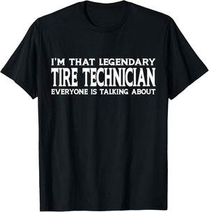 Tire Technician Job Title Employee Funny Tire Technician T-Shirt - T-Shirt | Black