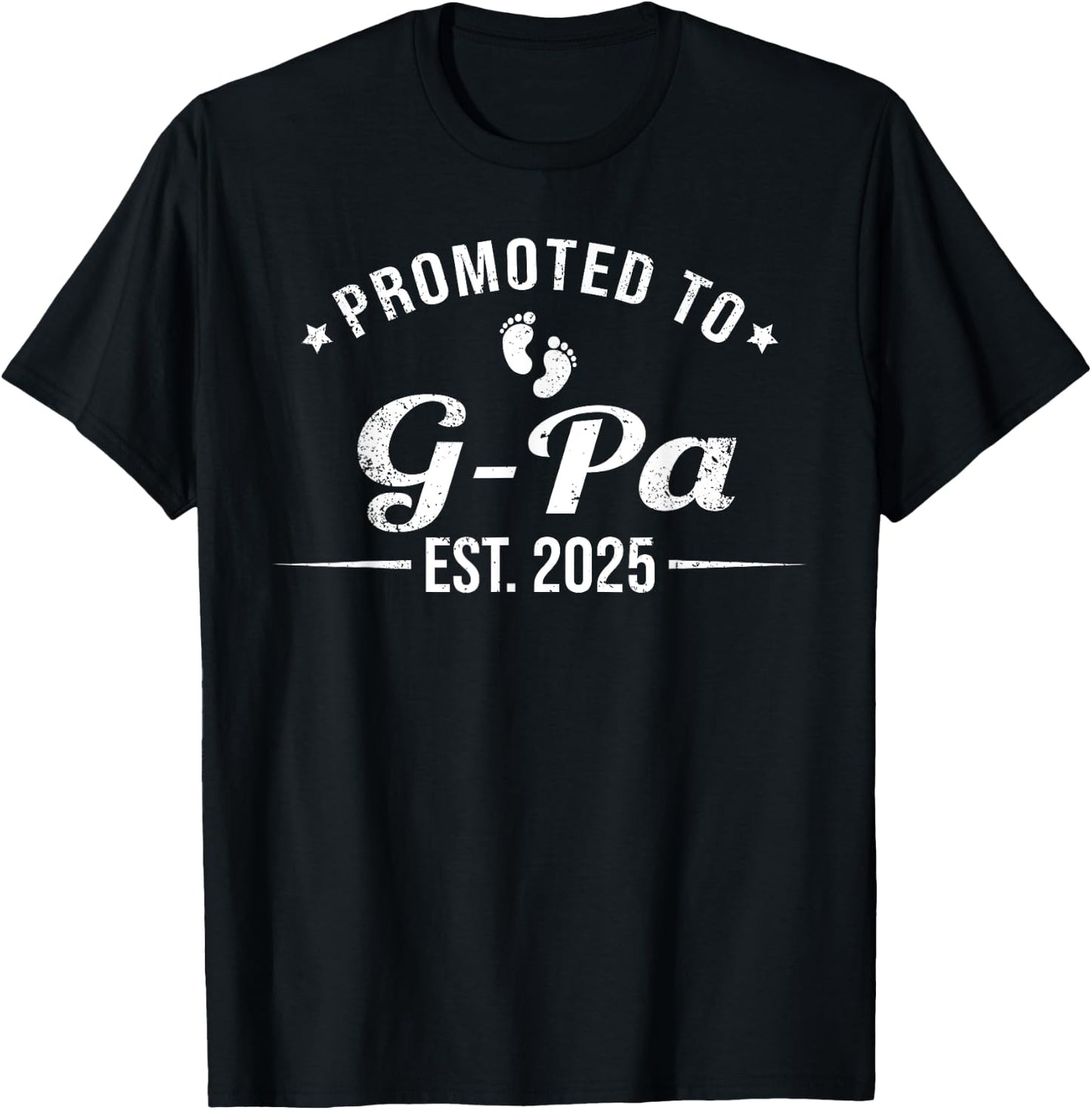 Promoted To G-Pa EST. 2025 Funny Soon To Be G-Pa T-Shirt - T-Shirt | Black
