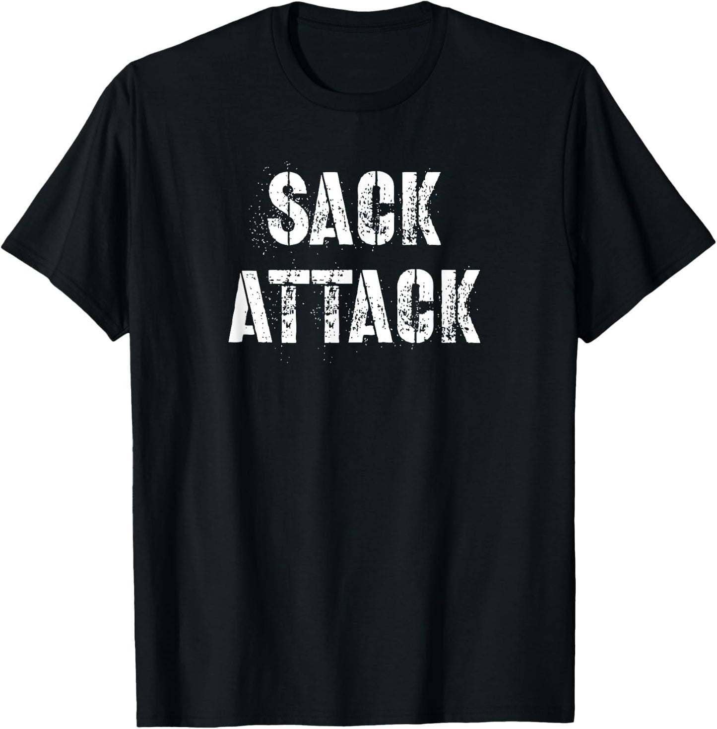 Sack Attack American Football Player Defensive Lineman T-Shirt - T-Shirt | Black