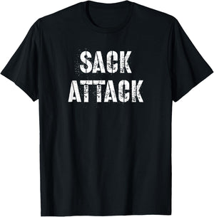 Sack Attack American Football Player Defensive Lineman T-Shirt - T-Shirt | Black