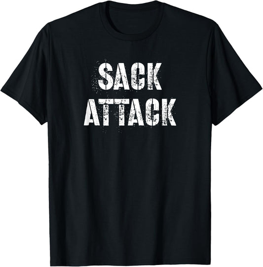 Sack Attack American Football Player Defensive Lineman T-Shirt - T-Shirt | Black