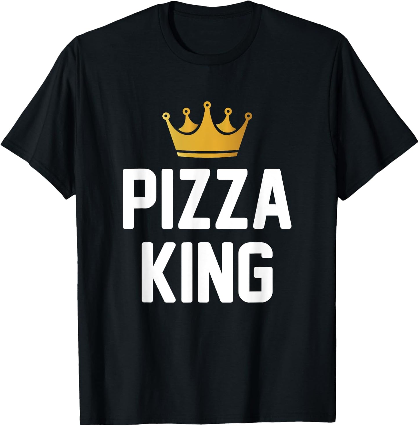 Pizza King Funny Pizza T-Shirt - T-Shirt | Black