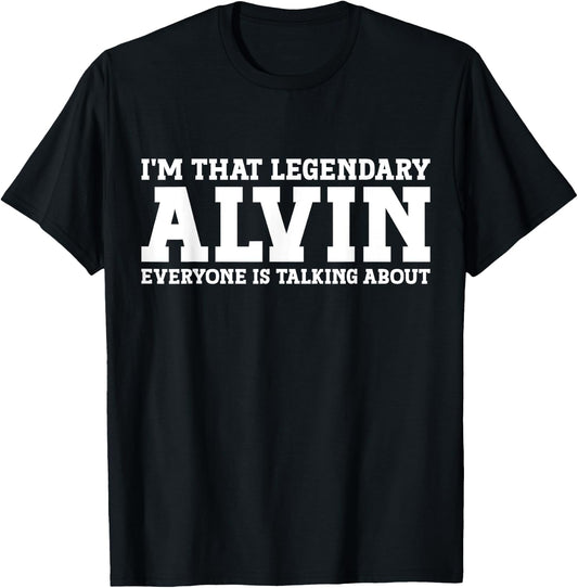 Alvin Personal Name Funny Alvin T-Shirt - T-Shirt | Black