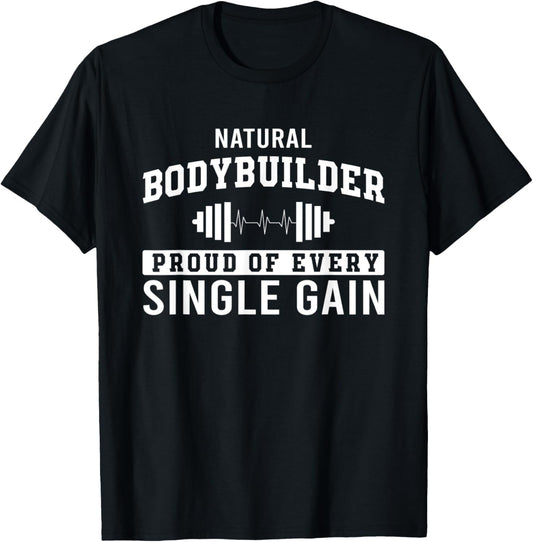 Funny all natty workout for weightlift natural bodybuilder T-Shirt - T-Shirt | Black