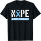 Nope Not Today Prostate Cancer Awareness Blue Ribbon T-Shirt - T-Shirt | Black