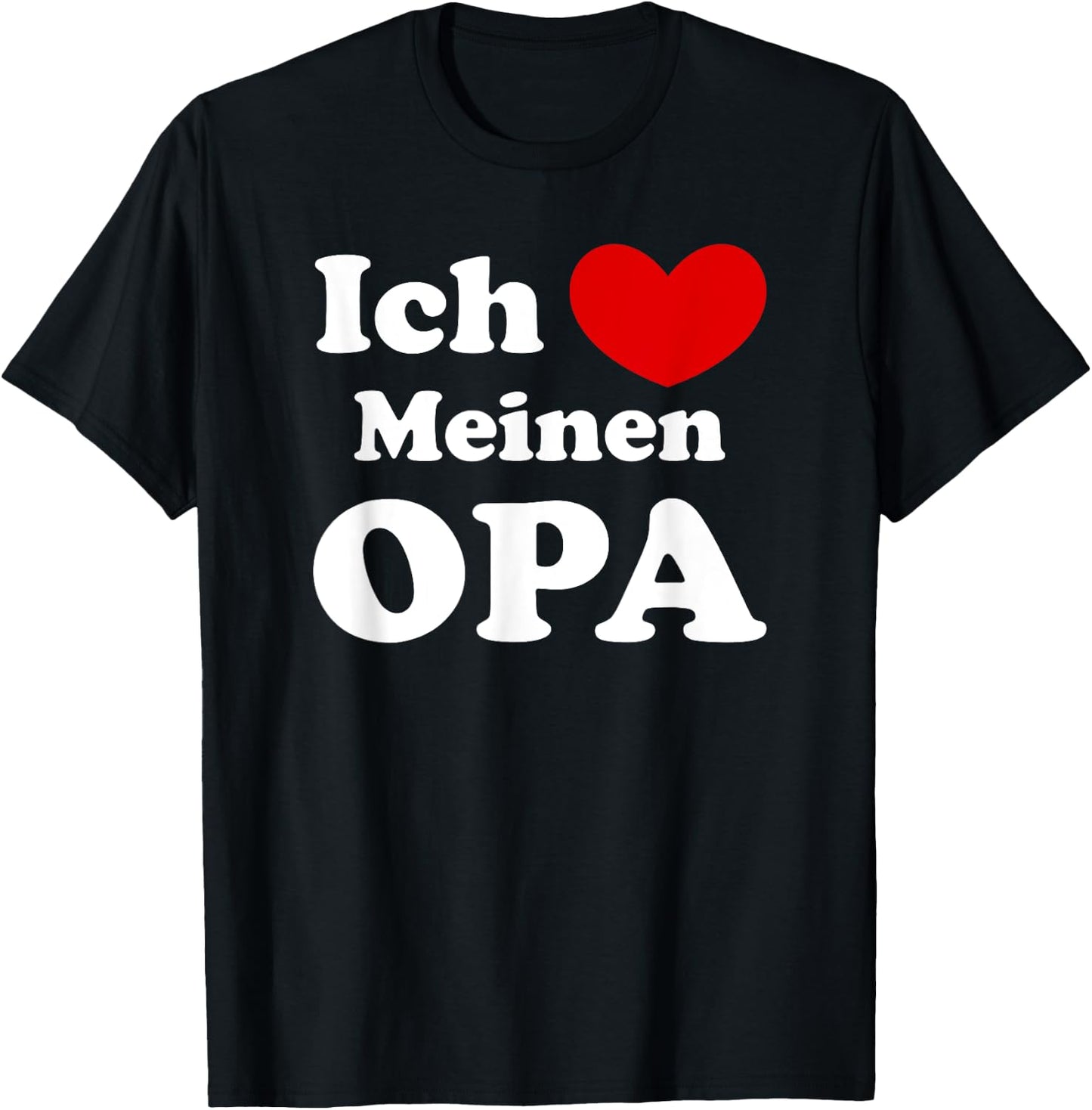 Ich Liebe Meinen Opa, German Großvater Love T-Shirt - T-Shirt | Black