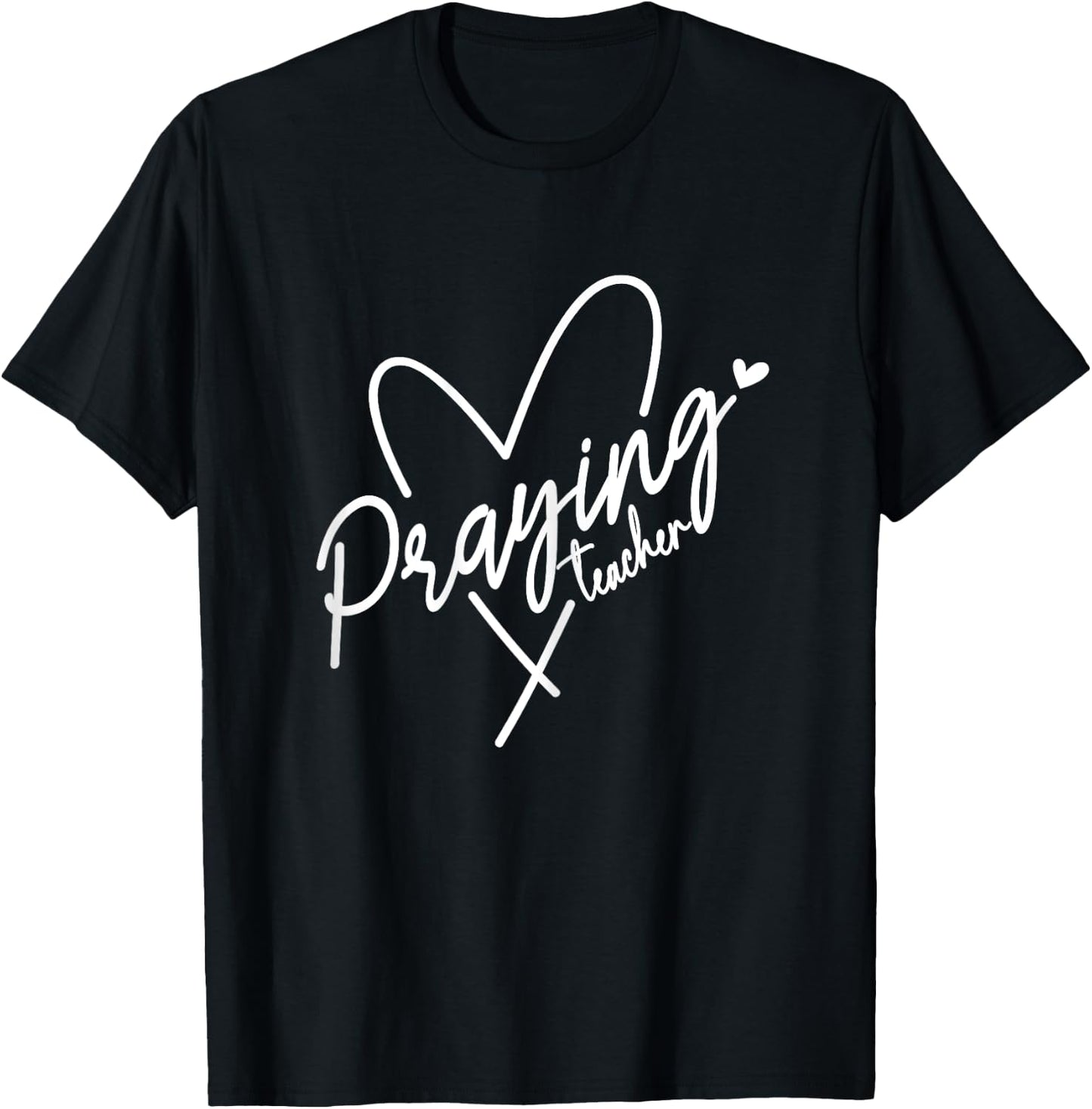Praying Teacher This Teacher Prays Faith Prayer Warrior Hear Women T-Shirt - T-Shirt | Black