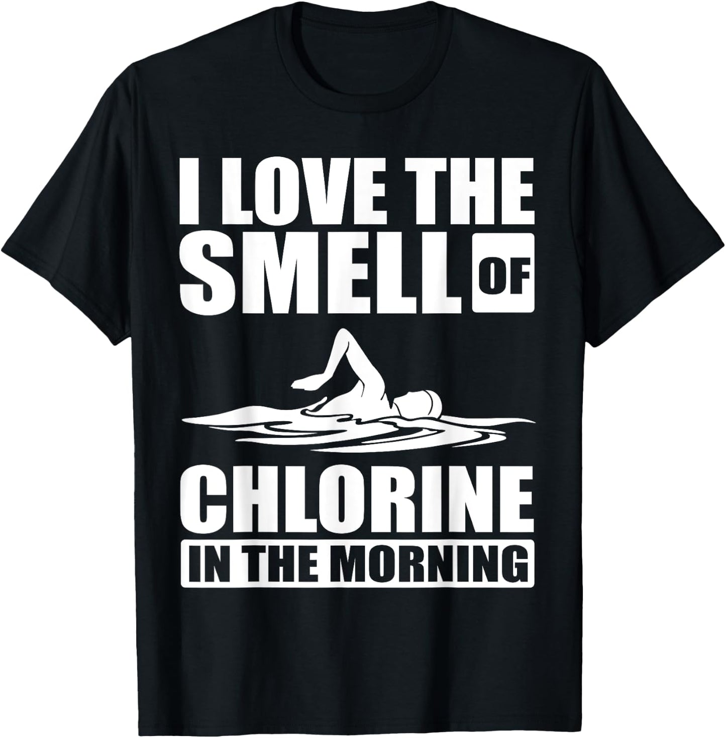 Cool Swimming Art Men Women Swimmer Swim Lover Pool Chlorine T-Shirt - T-Shirt | Black