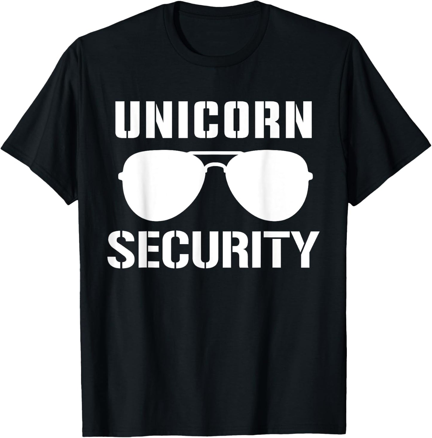 Halloween Dad Mom Daughter Adult Costume, Unicorn Security T-Shirt - T-Shirt | Black