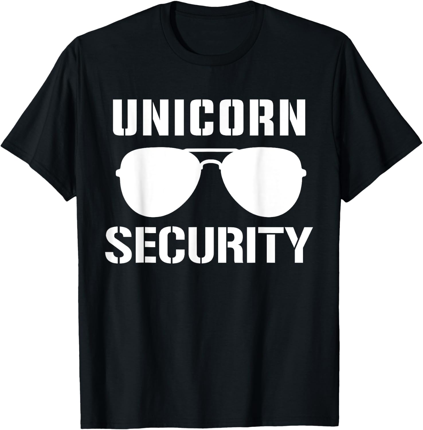 Halloween Dad Mom Daughter Adult Costume, Unicorn Security T-Shirt - T-Shirt | Black