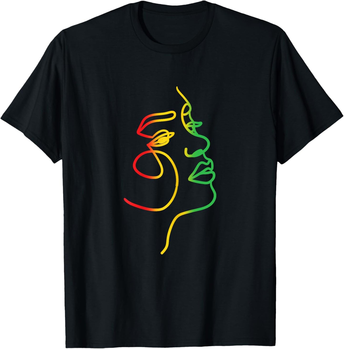 Face Abstract Juneteenth Art Back History Women African T-Shirt - T-Shirt | Black