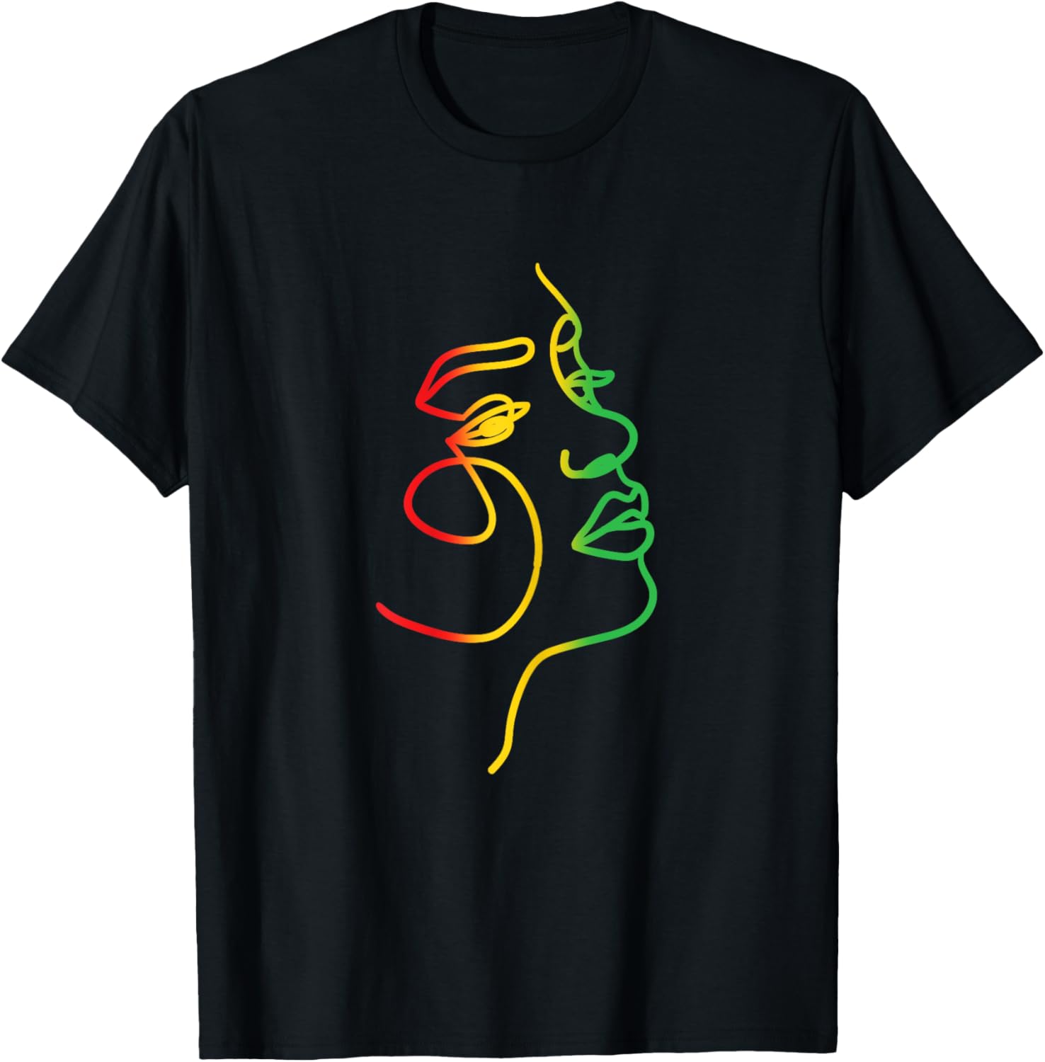 Face Abstract Juneteenth Art Back History Women African T-Shirt - T-Shirt | Black
