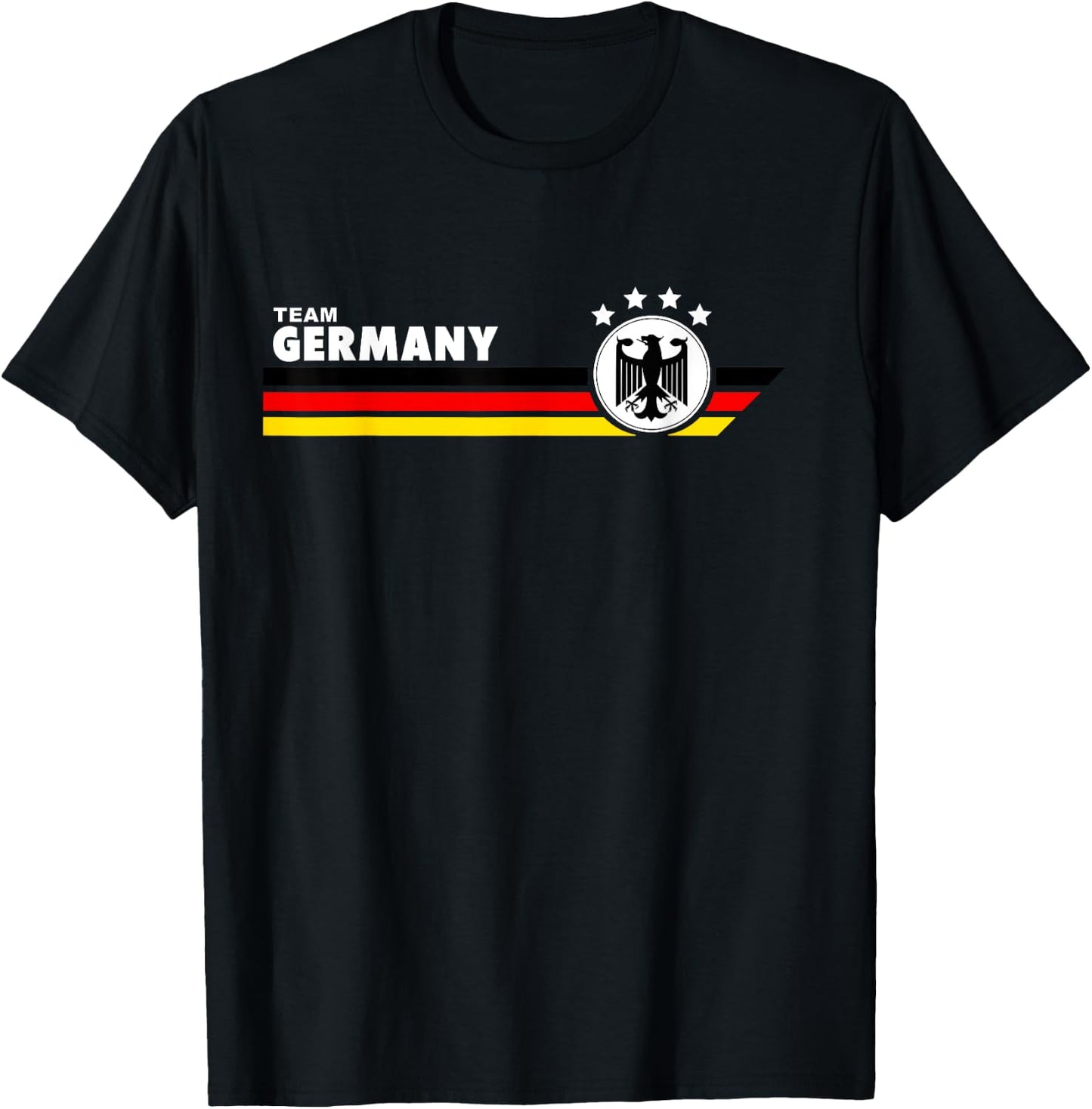 Germany Football Fan Team Jersey German Eagle Flag T-Shirt - T-Shirt | Black