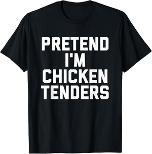 Chicken Tenders Funny Lazy Halloween Costume T-Shirt - T-Shirt | Black