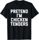Chicken Tenders Funny Lazy Halloween Costume T-Shirt - T-Shirt | Black