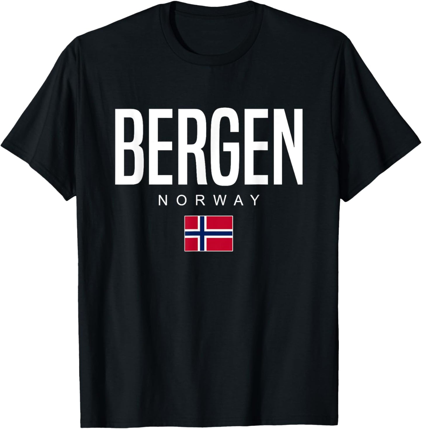 Bergen Norway T-Shirt - T-Shirt | Black