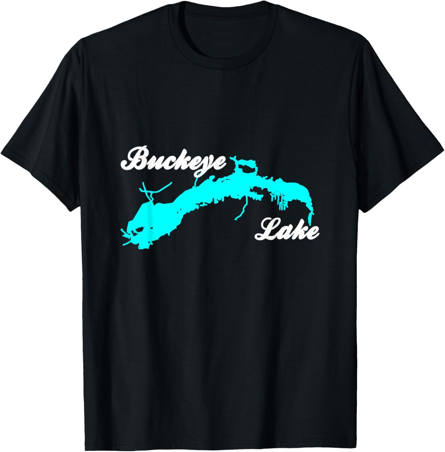 Minimalist Buckeye Lake - Ohio T-Shirt - T-Shirt | Black
